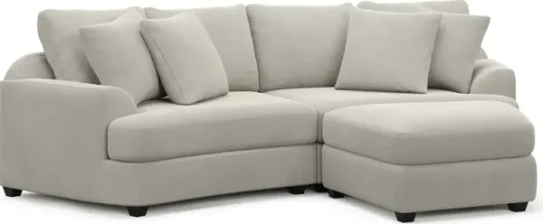 Skylar 3-Piece Sectional with Right-Facing Ottoman - Laurent Beach