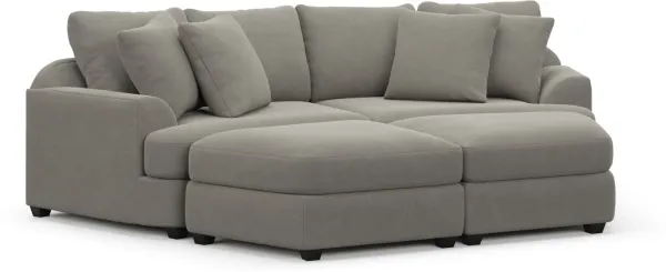 Skylar 4-Piece Pit Sectional - Abington Fog