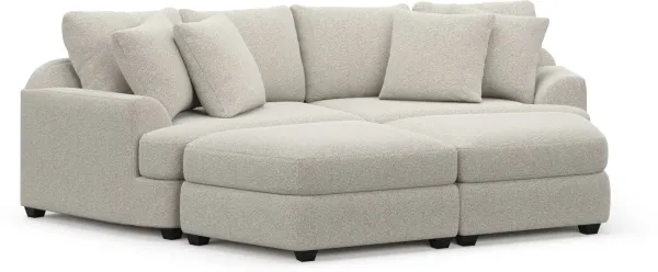 Skylar 4-Piece Pit Sectional - Muse Stone