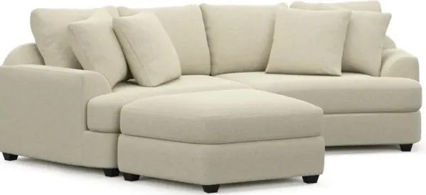 Skylar 3-Piece Sectional with Left-Facing Ottoman - Bridger Shell