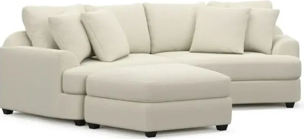 Skylar 3-Piece Sectional with Left-Facing Ottoman - Fincher Ivory