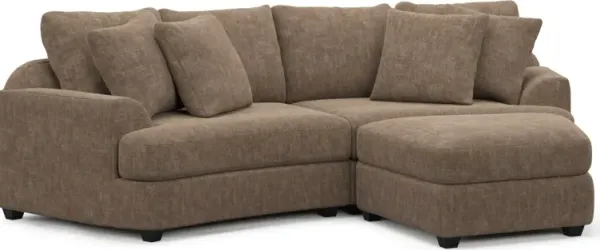 Skylar 3-Piece Sectional with Right-Facing Ottoman - Argo Java