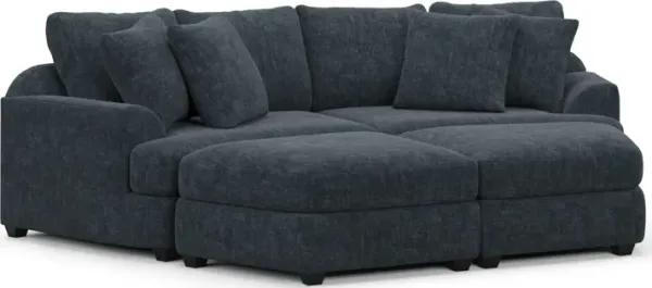 Skylar 4-Piece Pit Sectional - Argo Navy