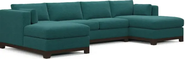Brentwood Foam Comfort 3-Piece Sectional with Dual Chaise - Bloke Peacock
