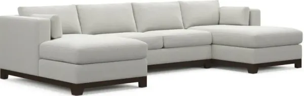 Brentwood Foam Comfort 3-Piece Sectional with Dual Chaise - Oslo Snow