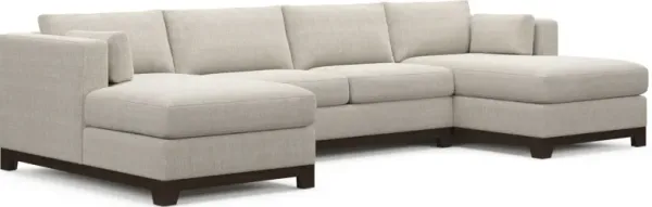 Brentwood Foam Comfort 3-Piece Sectional with Dual Chaise - Mason Porcelain