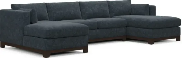 Brentwood Hybrid Comfort 3-Piece Sectional with Dual Chaise - Argo Navy