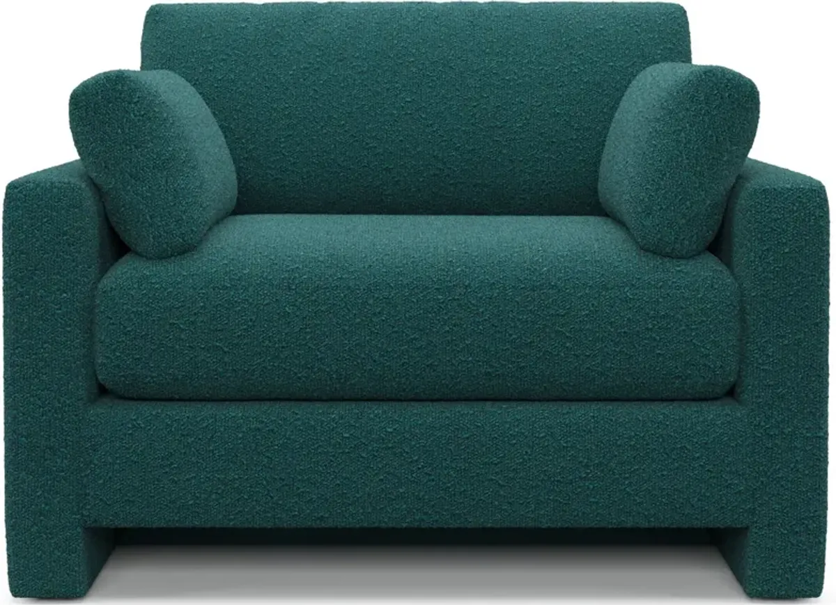 Forbes Foam Comfort Chair and a Half - Bloke Peacock