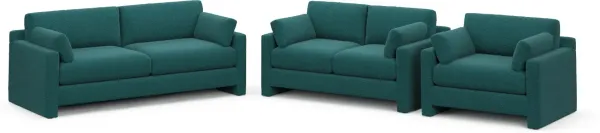 Forbes Foam Comfort 3 Pc. Living Room - Bloke Peacock