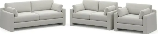 Forbes Foam Comfort 3 Pc. Living Room - Oslo Snow