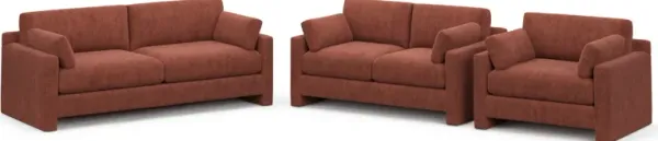 Forbes Foam Comfort 3 Pc. Living Room - Contessa Paprika