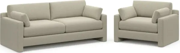 Forbes Foam Comfort 2 Pc. Living Room - Broderick Charcoal