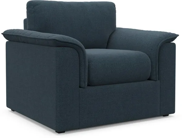 Morse Foam Comfort Chair - Broderick Indigo