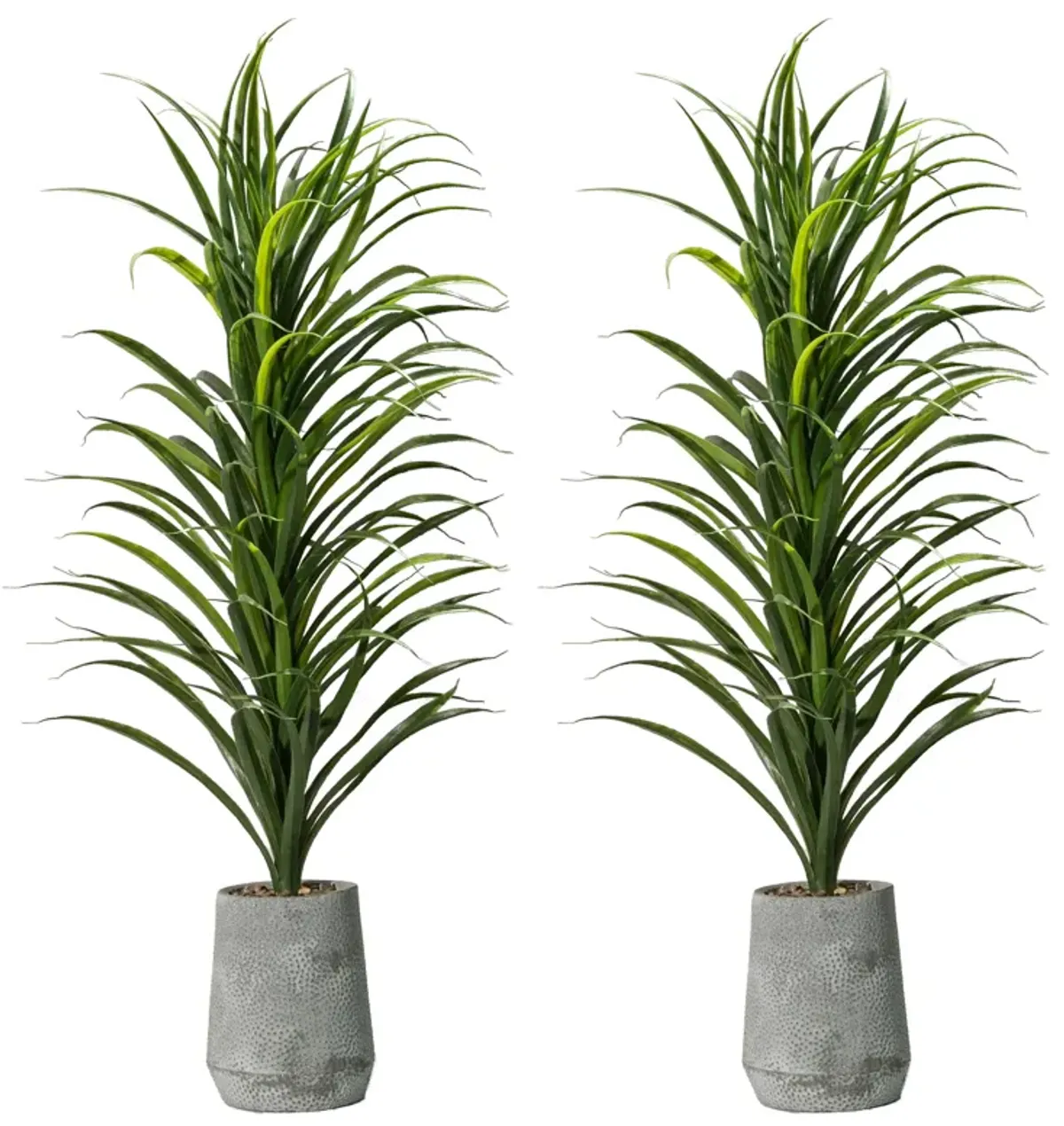 2 Pack Vintage Home 56" Tall Real touch Grass Plant with Fiber Stone Pot -  Lifelike Plants, High Quality, Indoor & Outdoor Décor, No Maintenance Required