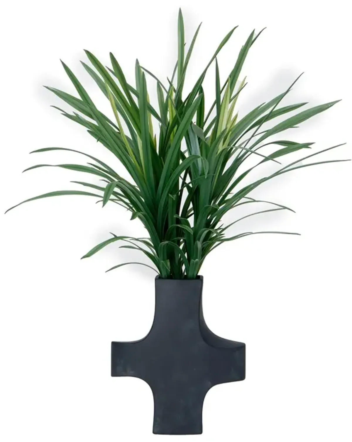 34" Real Touch Artificial Grass in a Black Modern Planter | Perfect décor for any home