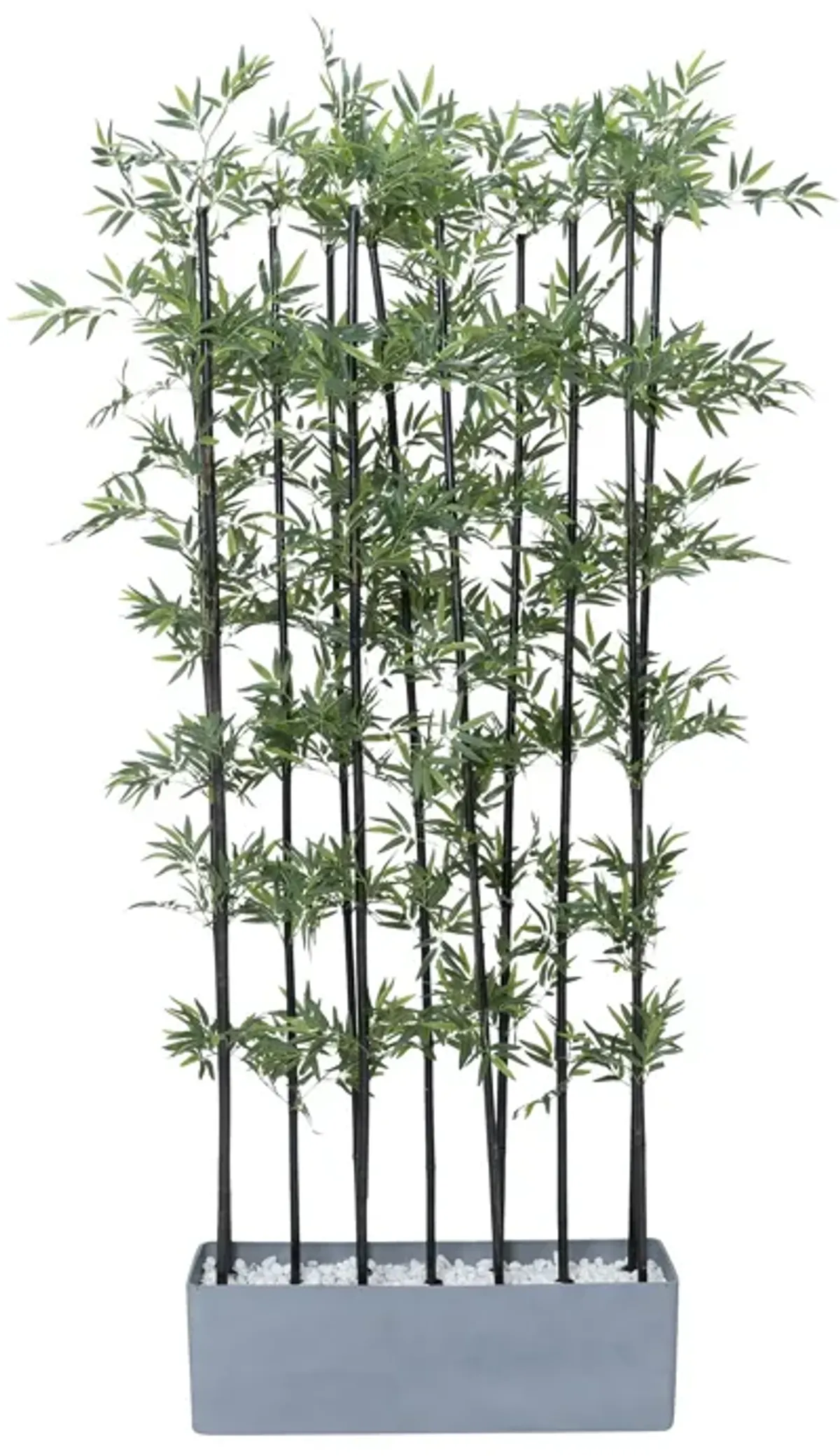 84" Artificial Faux Bamboo Plant in Grey Planter