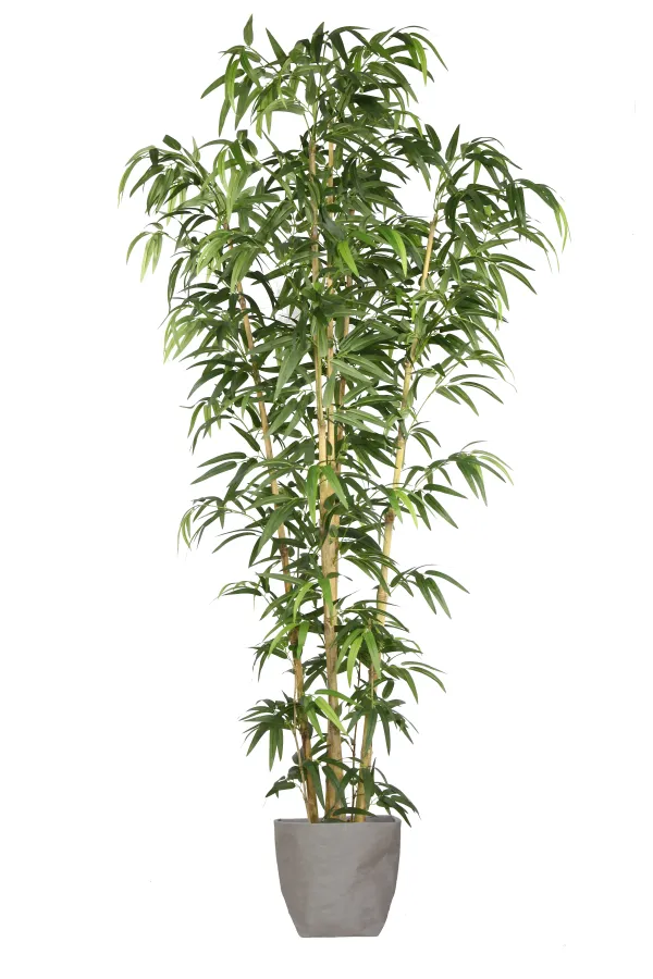 Vintage Home Artificial Faux 72" Tall Bamboo Tree and Natural Poles with Eco Planter