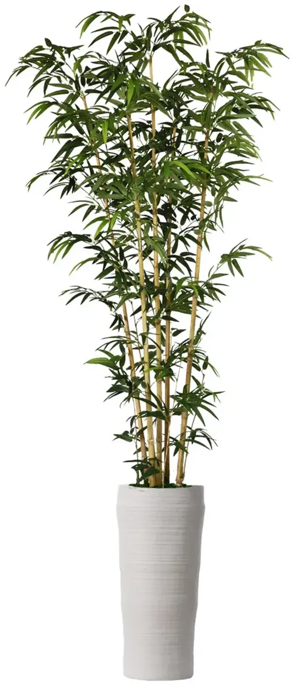 Vintage Home Artificial Faux 72" Tall Bamboo Tree and Natural Poles with Eco Planter