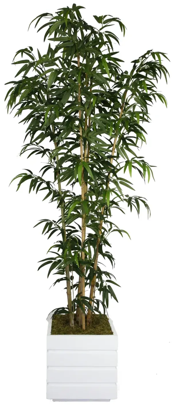 Vintage Home Artificial Faux 72" Tall Bamboo Tree and Natural Poles with Eco Planter