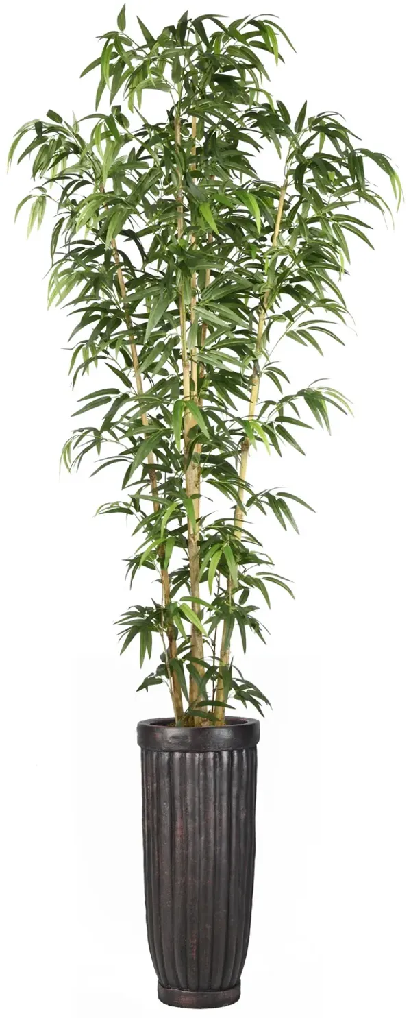 Vintage Home Artificial Faux 72" Tall Bamboo Tree and Natural Poles with Eco Planter