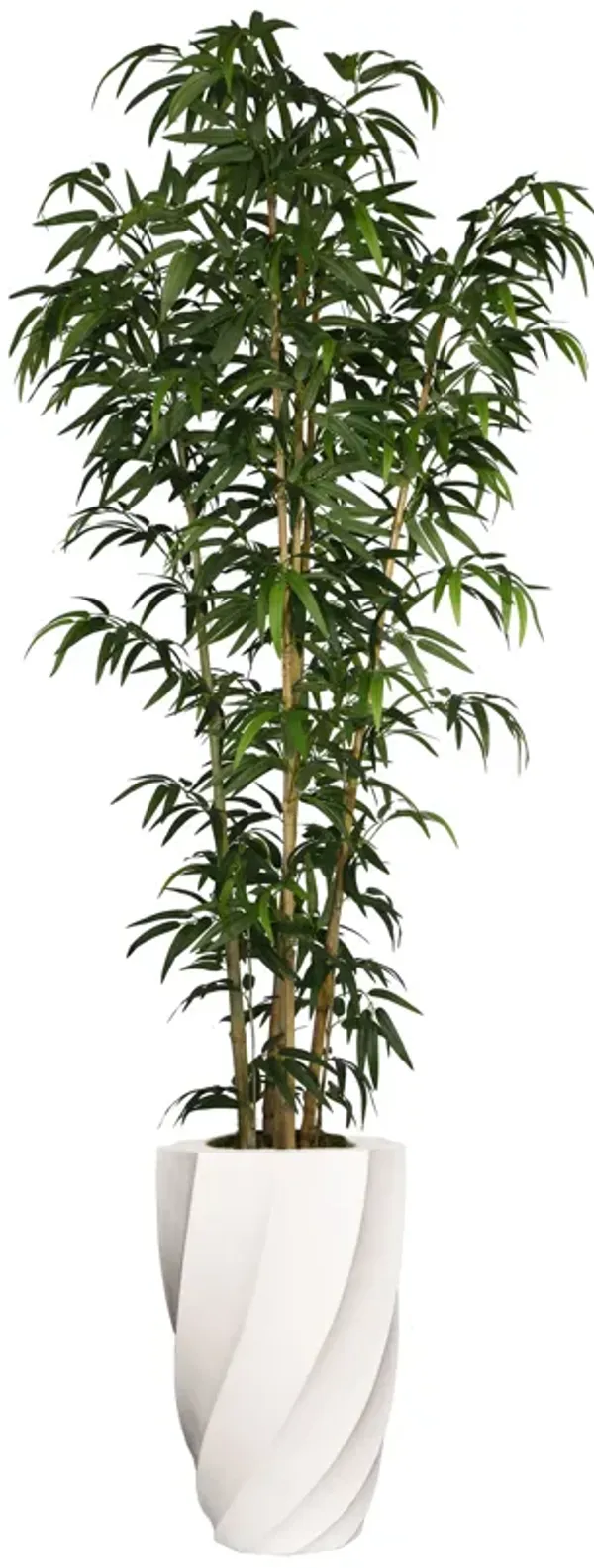 Vintage Home Artificial Faux 72" Tall Bamboo Tree and Natural Poles with Eco Planter