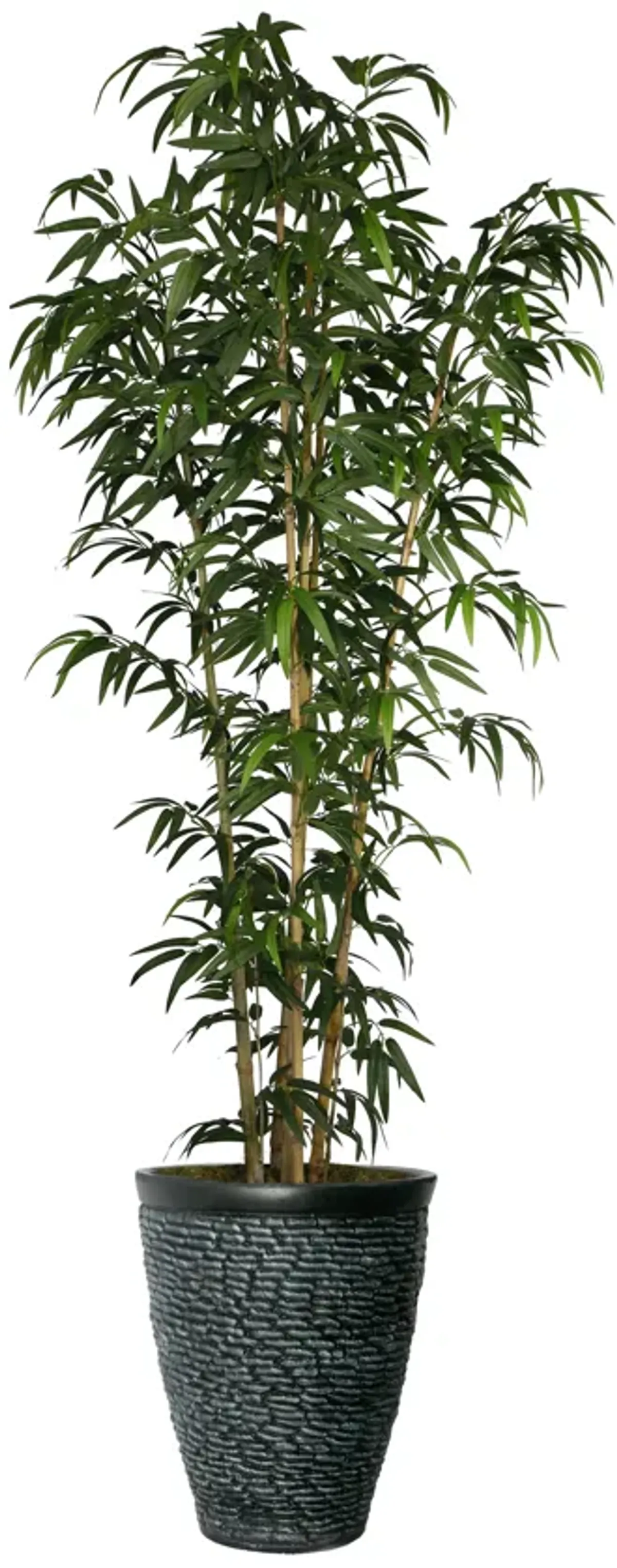 Vintage Home Artificial Faux 72" Tall Bamboo Tree and Natural Poles with Eco Planter