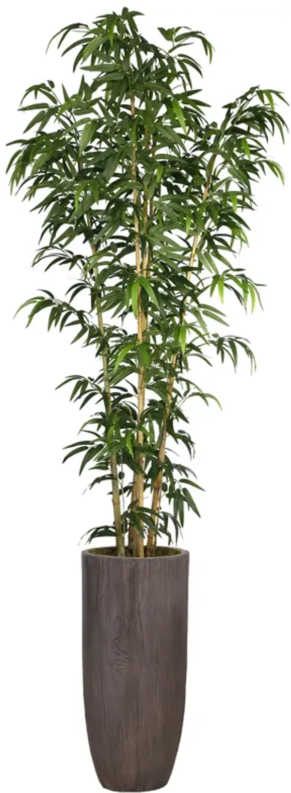 Vintage Home Artificial Faux 72" Tall Bamboo Tree and Natural Poles with Eco Planter