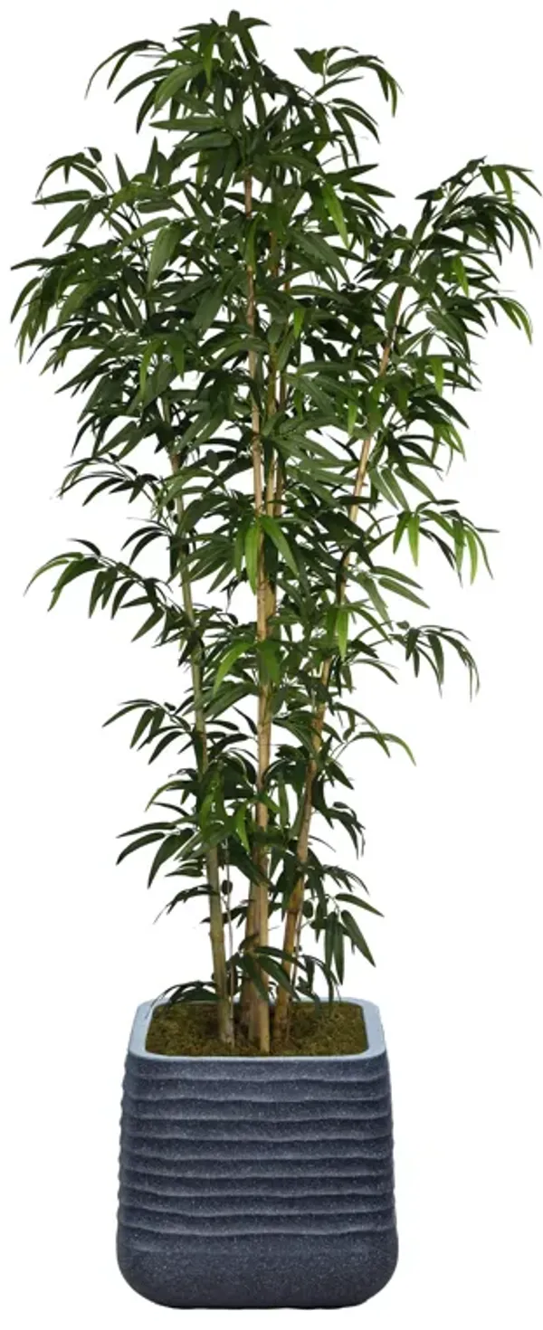 Vintage Home Artificial Faux 72" Tall Bamboo Tree and Natural Poles with Eco Planter