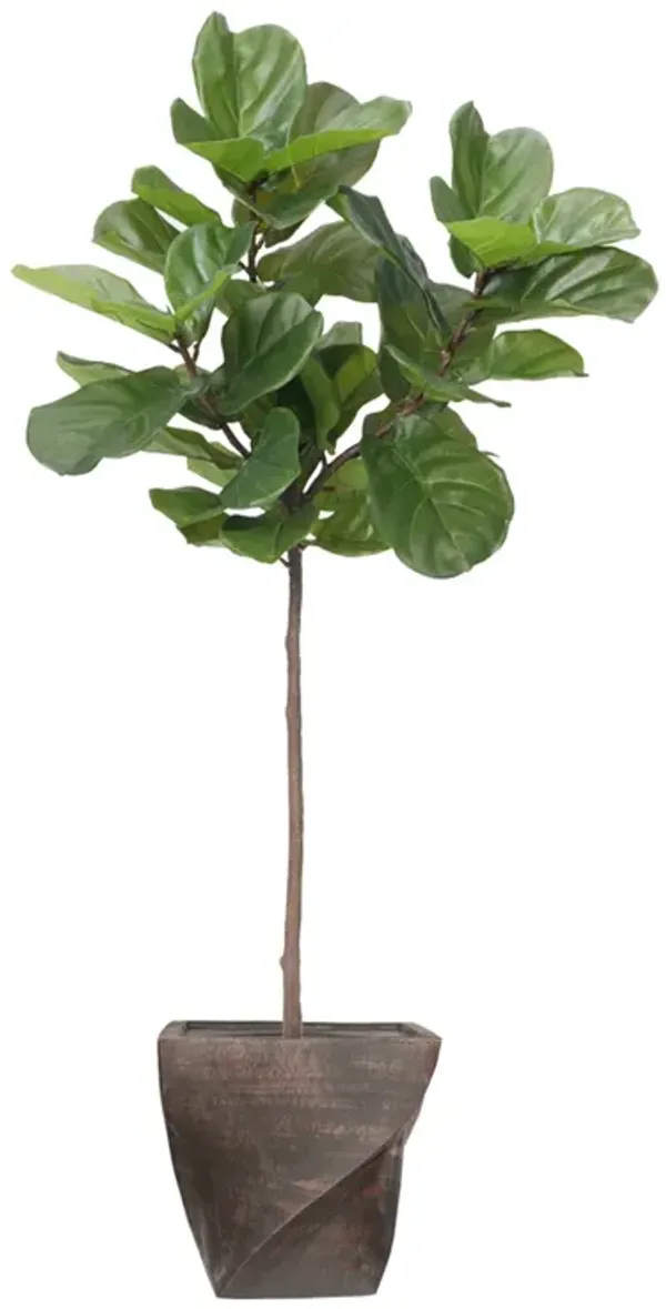 59" Vintage Real Touch Fig Tree with large luxurious leaves - Perfect for indoor and outdoor use