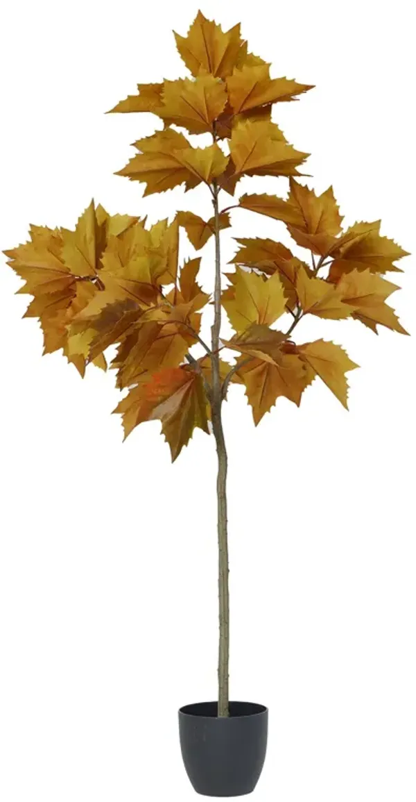 63" Vintage Real Touch Maple leaf tree with large beautiful leaves- Perfect for indoor and outdoor décor