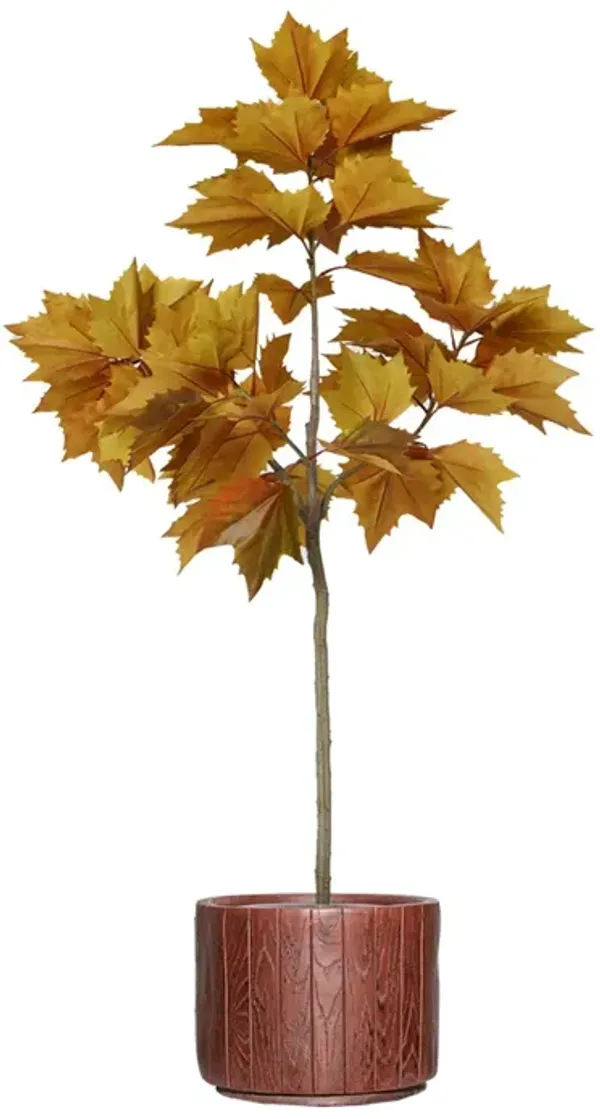 63" Vintage Real Touch Maple leaf tree with large beautiful leaves- Perfect for indoor and outdoor décor