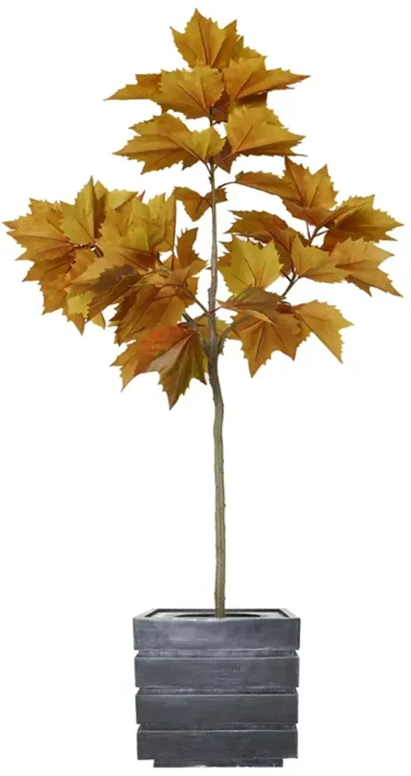 63" Vintage Real Touch Maple leaf tree with large beautiful leaves- Perfect for indoor and outdoor décor