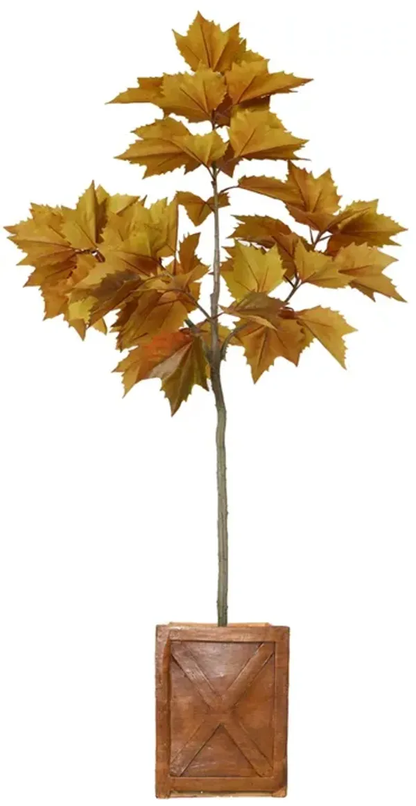 63" Vintage Real Touch Maple leaf tree with large beautiful leaves- Perfect for indoor and outdoor décor
