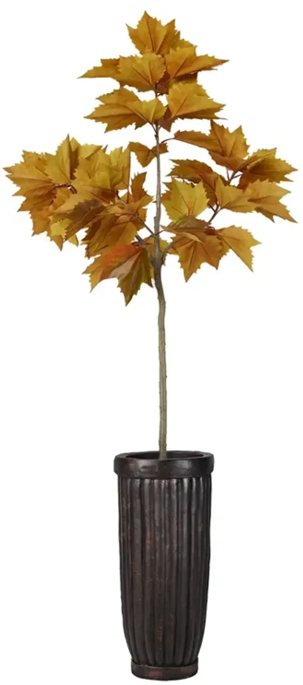 63" Vintage Real Touch Maple leaf tree with large beautiful leaves- Perfect for indoor and outdoor décor
