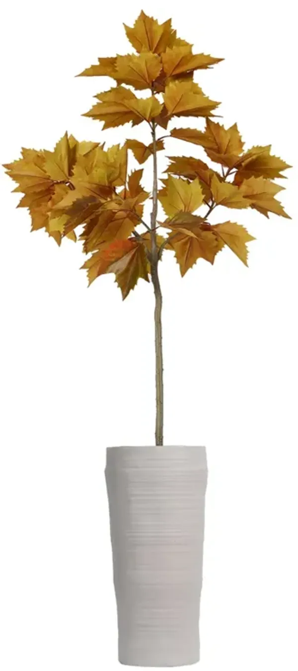 63" Vintage Real Touch Maple leaf tree with large beautiful leaves- Perfect for indoor and outdoor décor