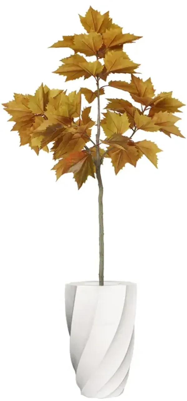63" Vintage Real Touch Maple leaf tree with large beautiful leaves- Perfect for indoor and outdoor décor