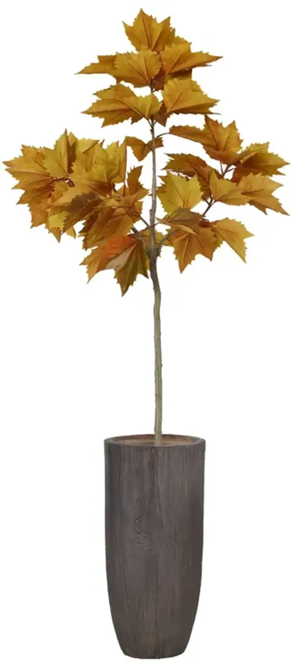 63" Vintage Real Touch Maple leaf tree with large beautiful leaves- Perfect for indoor and outdoor décor