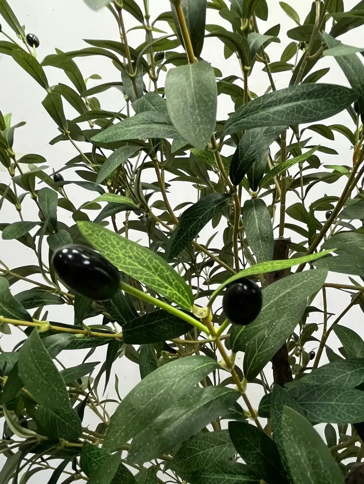 72" Artificial Olive Tree – Realistic Faux Potted Olive Plant with Natural Trunk & Lush Green Foliage