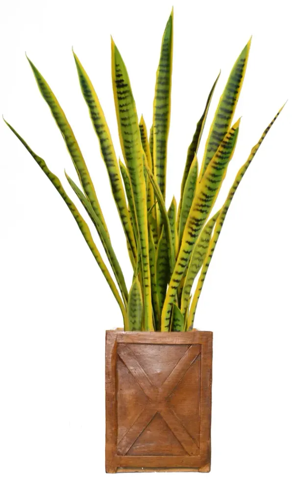 35" Artificial Faux Real Touch Snake Plant (Sansevieria) | Indoor/ Outdoor Use