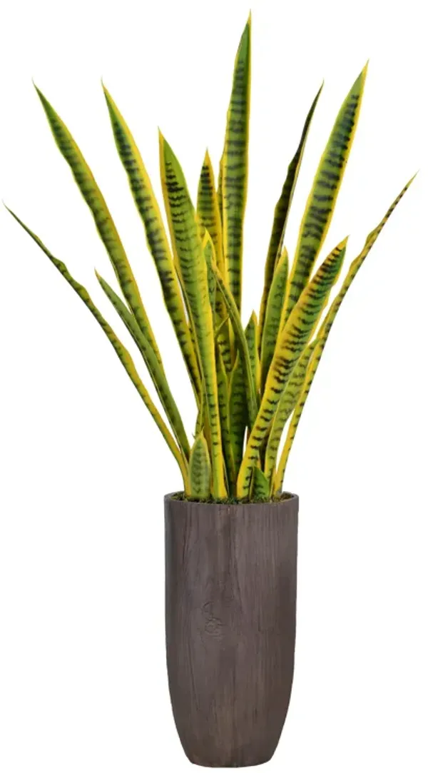 35" Artificial Faux Real Touch Snake Plant (Sansevieria) | Indoor/ Outdoor Use