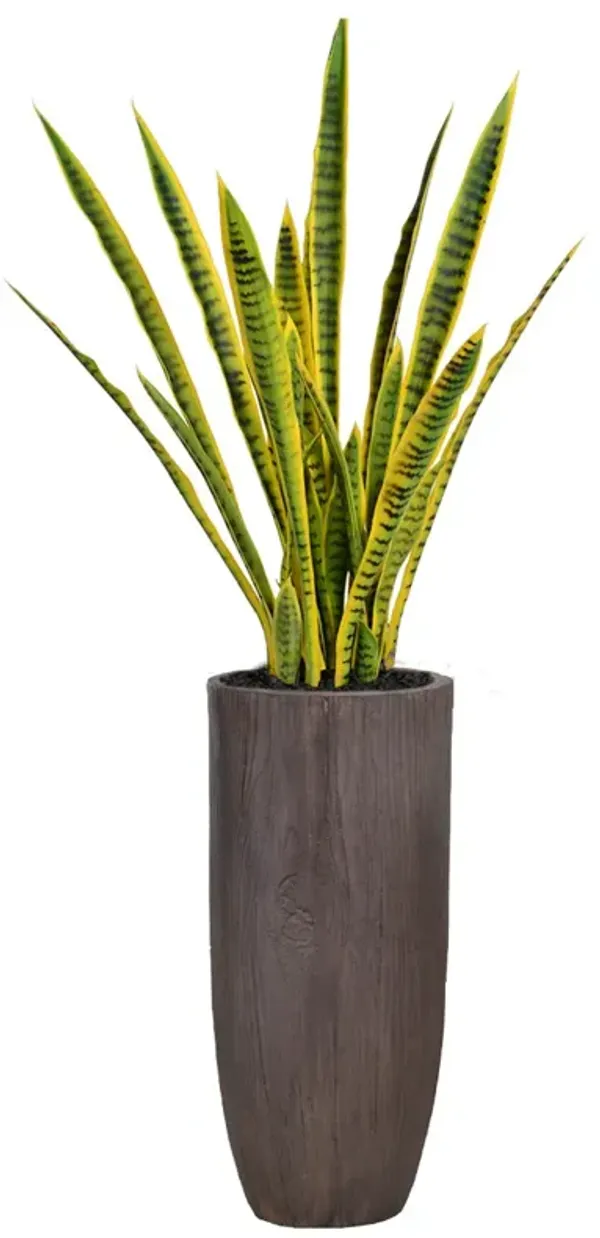 35" Artificial Faux Real Touch Snake Plant (Sansevieria)