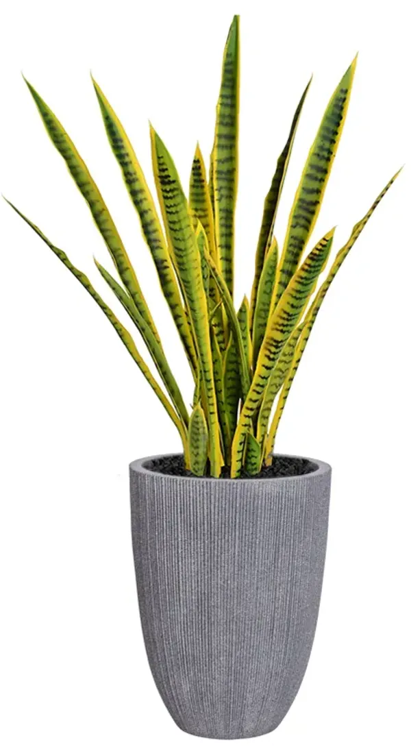 35" Artificial Faux Real Touch Snake Plant (Sansevieria) | Indoor/ Outdoor Use