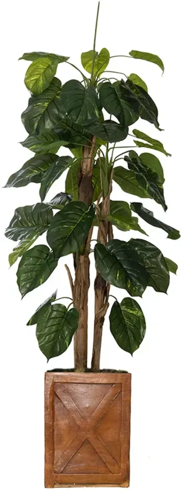 66" Tall Artificial Faux Scindapsus Aureus (Devil’s Ivy) with Eco-Paper Planter