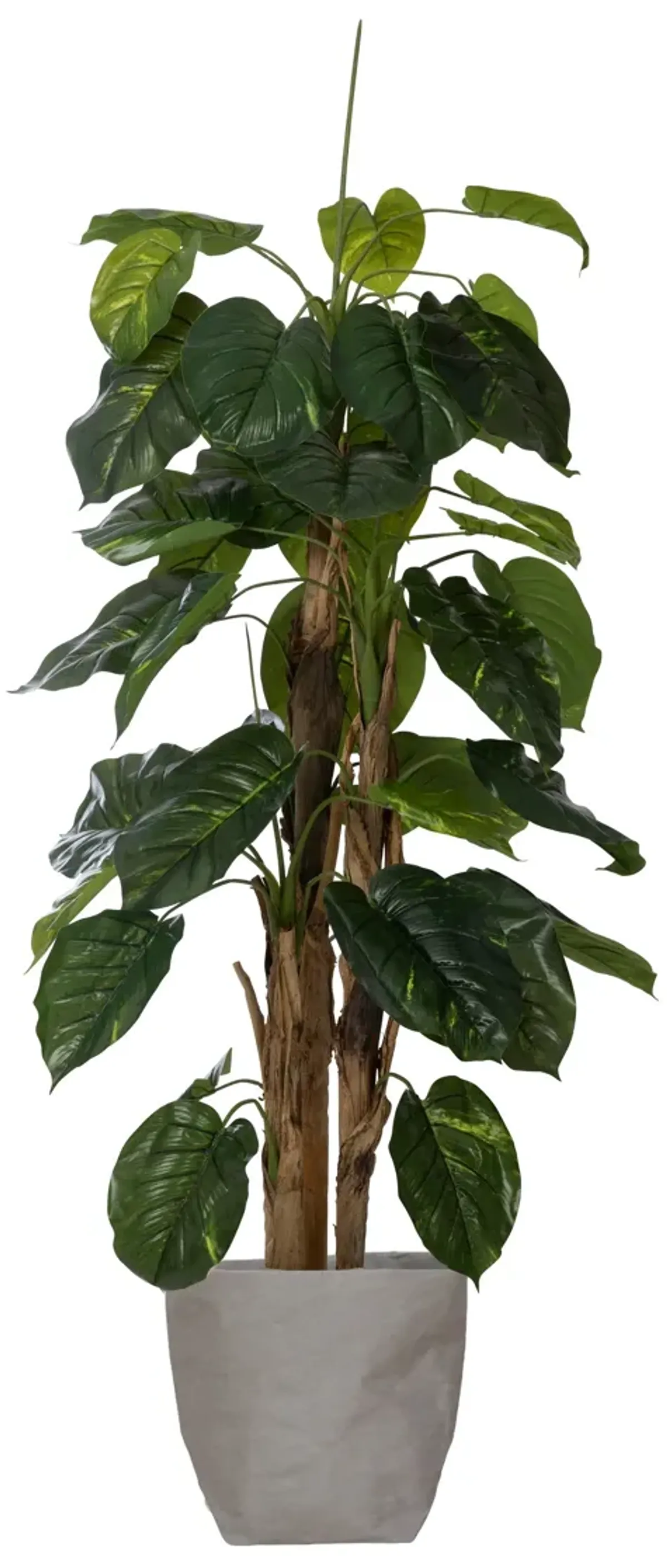66" Tall Artificial Faux Scindapsus Aureus (Devil’s Ivy) with Eco-Paper Planter