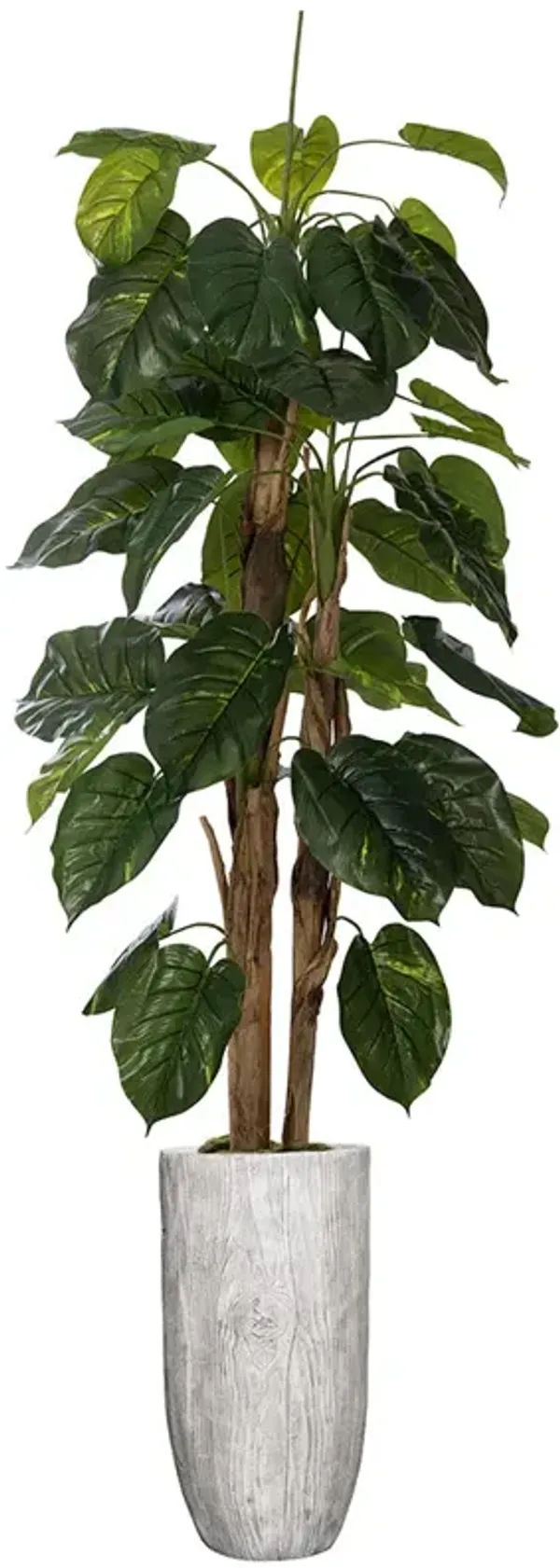 66" Tall Artificial Faux Scindapsus Aureus (Devil’s Ivy) with Eco-Paper Planter