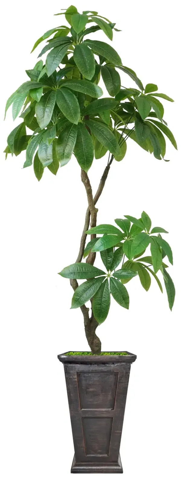 72" Artificial Faux Real Touch Money Tree with Eco Planter