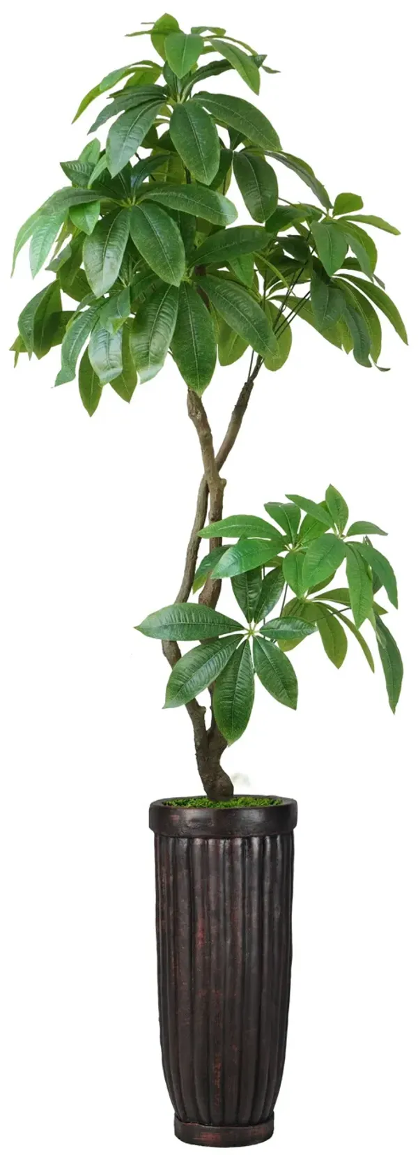 72" Artificial Faux Real Touch Money Tree with Eco Planter | Indoor and Outdoor Use