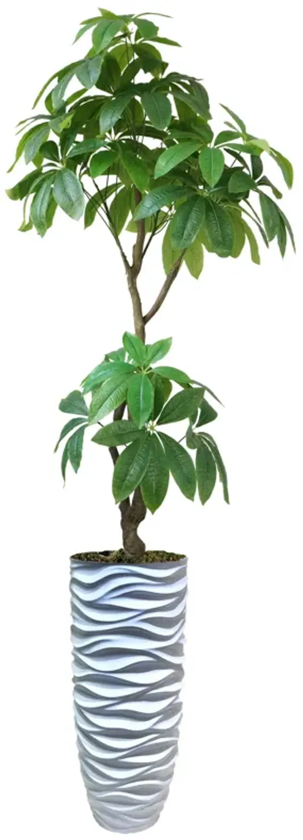 72" Artificial Faux Real Touch Money Tree with Eco Planter | Indoor and Outdoor Use