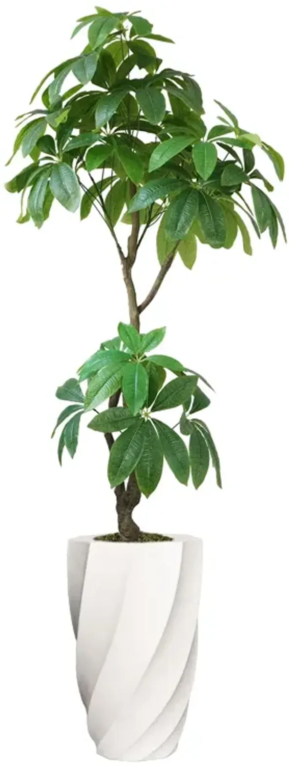 72" Artificial Faux Real Touch Money Tree with Eco Planter | Indoor and Outdoor Use