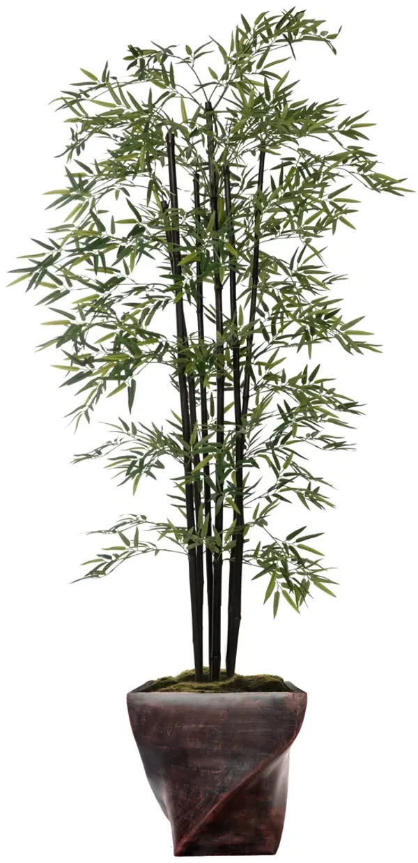Vintage Home Artificial Faux 72" Tall Bamboo Tree With Eco Planter